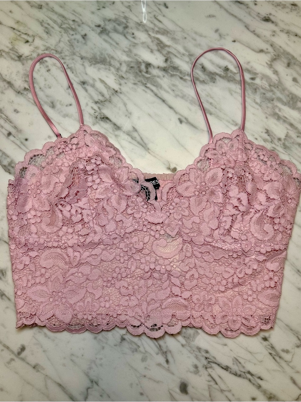 Express Blush Pink Lace Bralette Cami